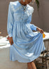 Baby Blue Boho Midi Dress